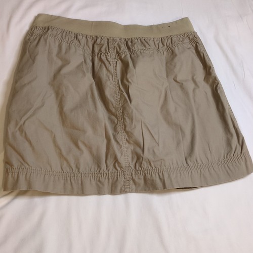 Gloria Vanderbilt pantaloncino kaki taglia 10P beige gonna corta tasche - Foto 5 di 11