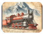 TRAIN RED BLACK ENGINE OPTION #2 MOUSEPAD MOUSE PAD THICK 9" X 7"
