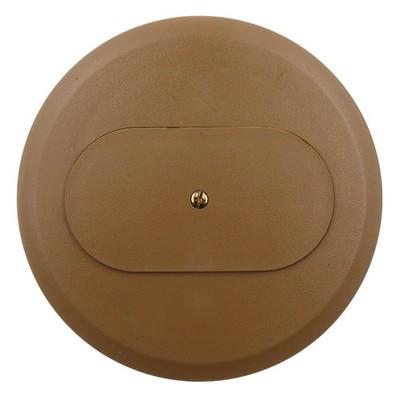 CARLON E97DSC NON-METALLIC DUPLEX OUTLET FLOOR BOX COVER, 5'' ROUND, CARMEL/BRONZ