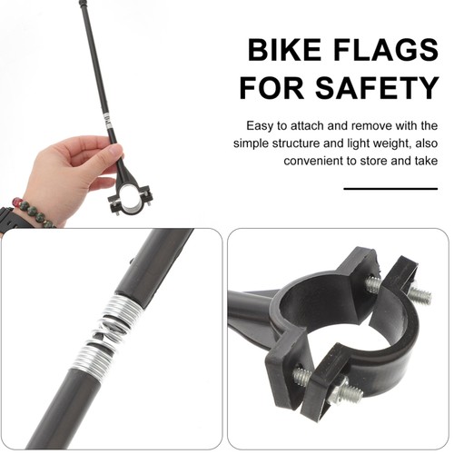 Manillar de 3 piezas asta de bandera montaje en bicicleta mástiles para ciclismo de seguridad - Imagen 12 de 12