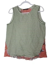 Doe & Rae By Anthropologie Top Womens Large Sleeveless Floral Bohemian Romantic