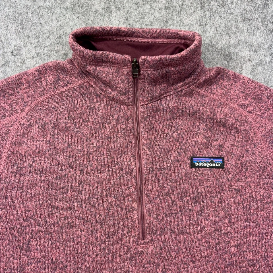 Suéter Patagonia Better Para Mujer Grande KIPI Rosa Malva 1/4 Cremallera Vellón L Foto 4 de 4