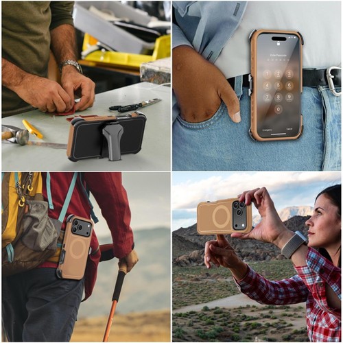 for iPhone 17/17 Pro Max, Rugged Magnetic Charging Case with Kickstand Holster - Picture 13 of 28