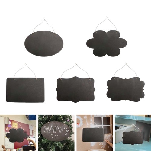 Mini Chalkboards Signs Small Hanging Chalkboards Signs Double Sided Wood - Picture 1 of 36