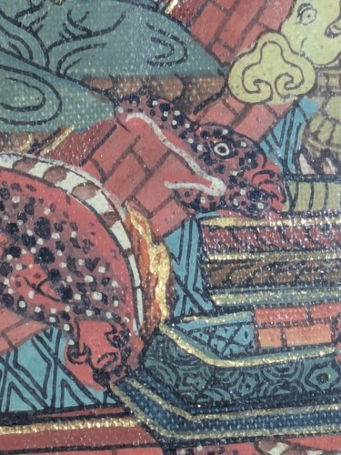 Vintage Original gerahmte Buddha Lebensgeschichte tibetischer Thangka handbemalt buddhistisch - Bild 16 von 24