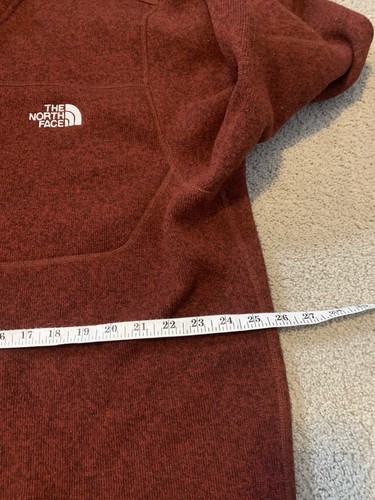 North Face Pullover Herren 2XL Meliert Rot 1/4 Zip Fleecepullover Outdoor - Bild 6 von 7