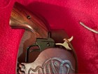 Western Style Single Loop Holster w/ Floral Tooling Brown Leather (#229B) — photo 8