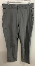 Simms Cargo Pants Mens Large Gray Stretch Logo Straight Leg Tactical Pockets