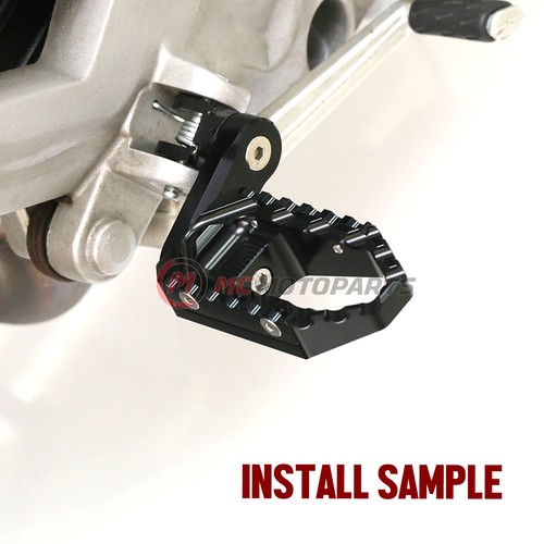 BLACK FRONT WIDE FOOT PEGS EXTENDED 40MM FOR YAMAHA MT-07 FZ07 2013-2022 21 20 - Picture 3 of 7