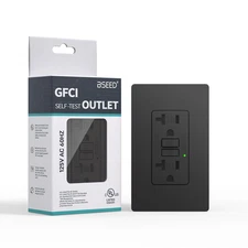 GFCI Outlet 20 Amp, Self-Test GFI Electrical Outlet with LED Indicator, Weather