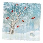  72" x 72" Winter Cardinals Shower Curtain Red Birds Snow Christmas Xmas Home 