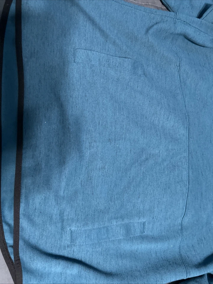 Poncho grande con bolsillos Tek Gear verde azulado manga larga polar camisa para hombre Foto 2 de 4