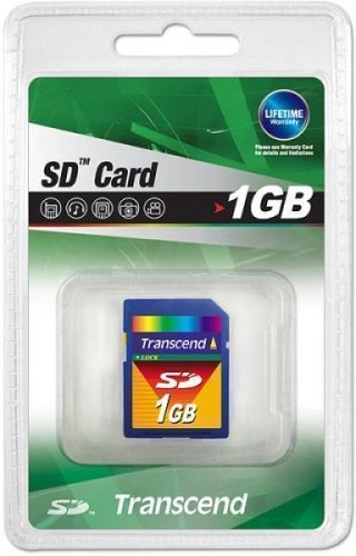 OOP Transcend 1 GB SD Flash Memory Card (TS1GSDC) - Picture 3 of 3