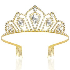 Princess Crown for Women, Crystal Queen Tiaras for Girls Bridal Hair Accessories