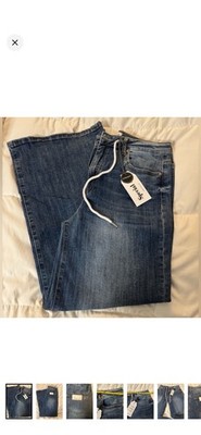 Special A Highrise Wide Leg Classic Denim Blue Jeans Women s Size 11 30x31 NWT