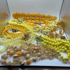 Vintage Yellow Costume Jewelry Estate Lot Necklaces Brooches Earrings Bulk 21oz