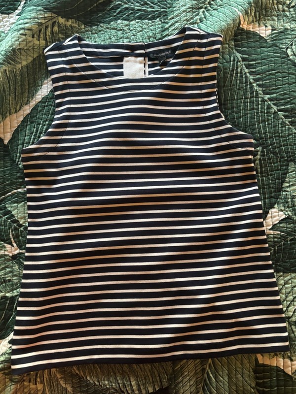banana republicnavy stripes sleeveless top sz xs