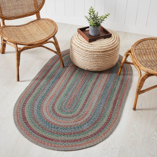 Multi Jute Rug Oval w/ Pad 36x60 - Picture 4 of 5