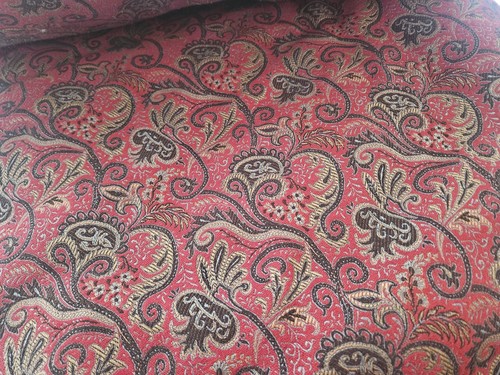 Vintage RALPH LAUREN Paisley Queen Comforter Red Black Velvet Trim - Picture 2 of 12