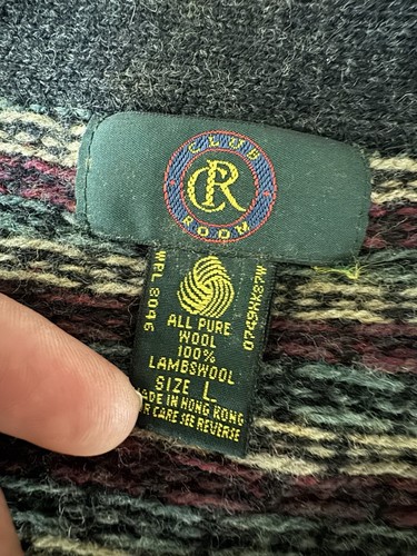100% Lambswool Sweater Cardigan Men’s Large Pure Wool Club Room - Picture 2 of 9