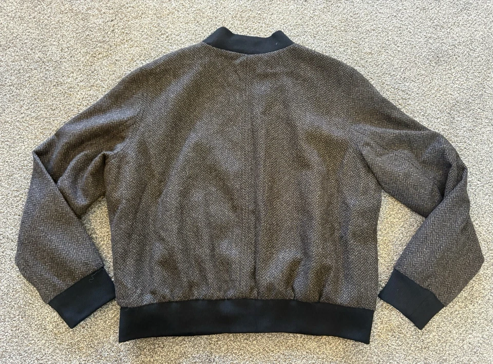 Peruvian Connection Brown/Black Alpaca/Wool Bomber Jacket, LRG - Image 3 of 4