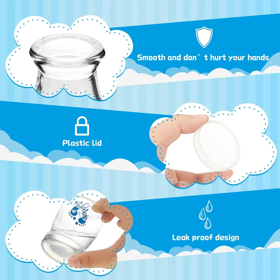 24 шт. это мальчик или девочка молока стеклянные бутылки 3,4 унций мини стеклянные конфеты банки Cle... - Изображение 3 из 4