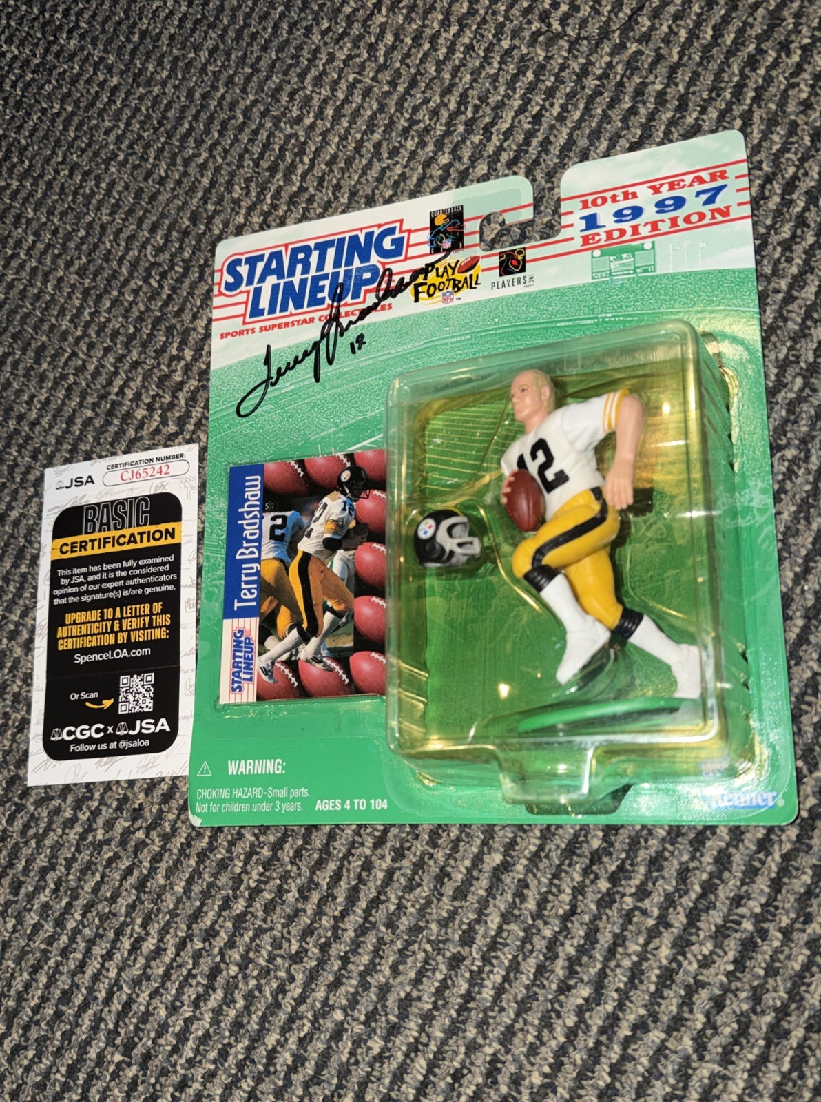 Terry Bradshaw 1997 Starting Lineup Signed Autographed W/ JSA COA Steelers QB 