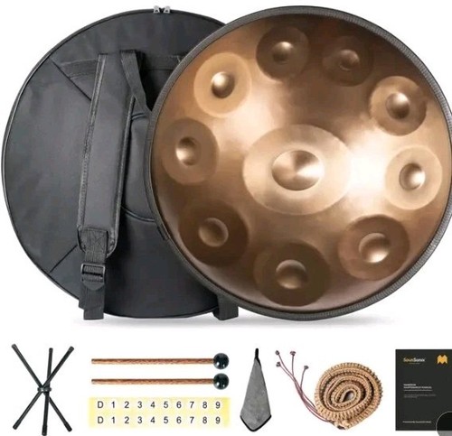 SounSonix Handpan-Acciaio Inossidabile AISI 430,tamburo a mano.10 Note. 440 Herz