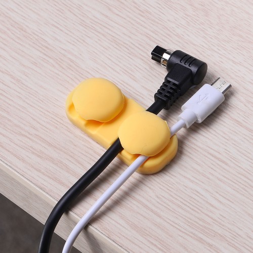 2pcs Cable Clips Cord Clips Organizer for Desk, Silicone , 70mm Lavender Purple - Afbeelding 5 van 7