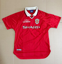 Rare Umbro Manchester United 98/99 Home Jersey Champions League Winners Shirt L