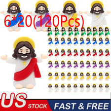 120Pcs Mini Jesus Figurines, Small Little Jesus Toys, Tiny Jesus Figures  ////