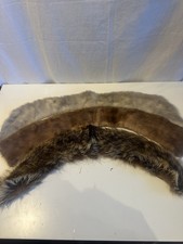 Lot 3 Vintage REAL Fur Collars collar gray and brown mink and raccoon craft