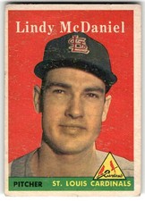 1958 Topps #180 Lindy McDaniel Very Good