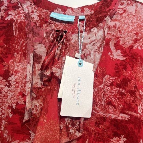 Blue Illusion 3L (18-20/22) Blouse New! - Foto 5 di 12