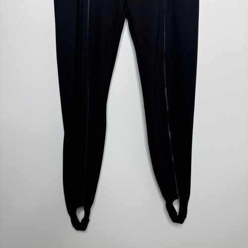 Lyssé Women's Stirrup Leggings with Faux Leather Inset Detail Size Small Casual - Picture 6 of 12