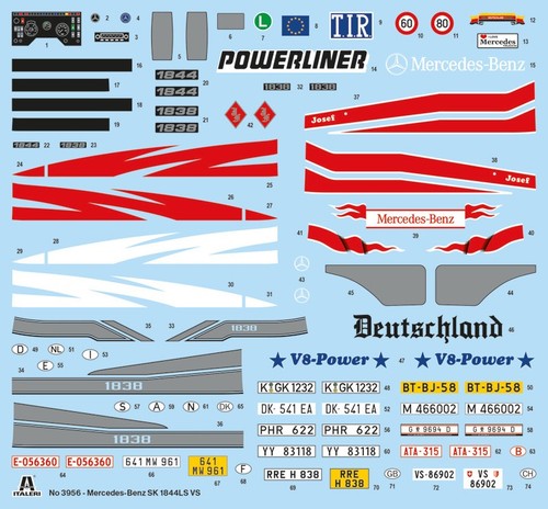 Mercedes Benz SK 1844 LS V8 ITALERI 1:24 plastic kit 3956 - Picture 3 of 6