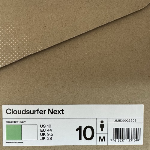 Nuovissimo uomo On Running Cloudsurfer Next Honeydew verde avorio blu taglia 10 - Foto 9 di 9