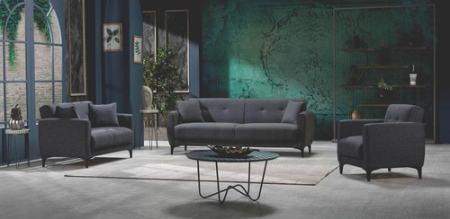Sofa Schlafsofa Couch Schlaffunktion 2er Sofa Polstermöbel Zweisitzer SAN-MARINO - Bild 5 von 5