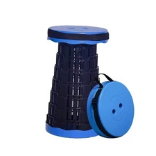 Camping Chair, Folding Stool, Upgraded Collapsible Seat, Portable Blue