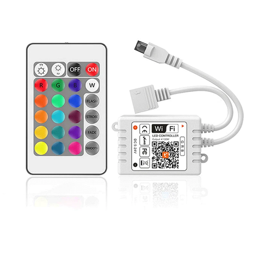 WiFi RGB LED Strip RF Controller 24Key Remote For DC12V-24V 5050 RGB LED lights - Picture 9 of 9