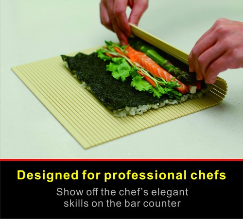Estera de sushi antiadherente profesional de plástico para sushi esterilla enrollable de sushi M... - Imagen 3 de 8