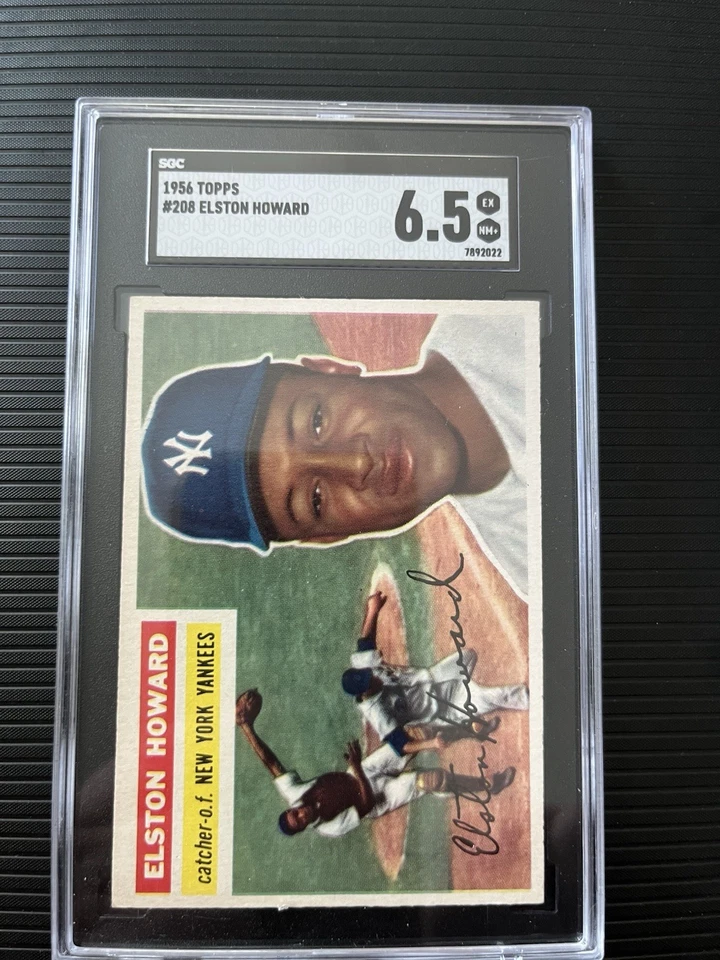 1956 Topps - Elston Howard #208 Foto 2 de 3