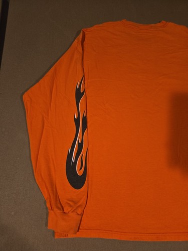 Vintage Chase Authentics Dale Earnhardt Jr.  Flame Orange Long Sleeve T-Shirt XL - Picture 8 of 9