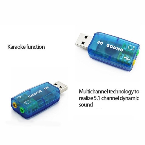 Stereo Headset 5.1 USB To 3.5mm Headphone Jack 3D Mic neu. Adapter HOT L6I9 E4J5