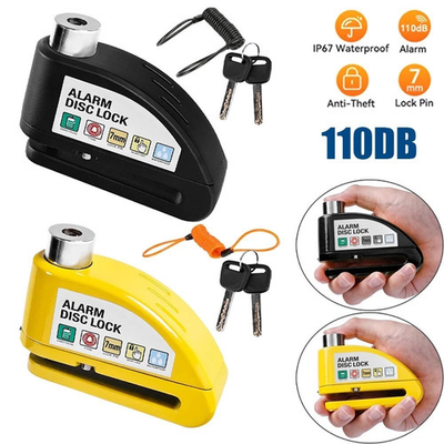 #ad Motorcycle Disc Brake Lock Alarm 110DB Anti Theft Security Lock Scooter Bike US $9.79