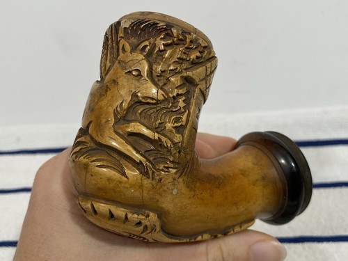 Antique Carved Meerschaum Estate Tobacco Smoking Pipe - Salvaged