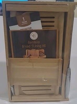 Bambusi Bamboo Bread Slicing Kit with Serving Tray  from Live Beautifully