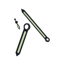 Green Luminous Watch Hands For ETA 6497 6498 Seagull ST3600 ST3620 Movement