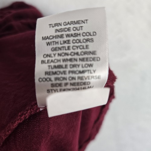 All At Once Women Boho Crochet Bottom Tank Top Maroon 1X - Picture 8 of 8