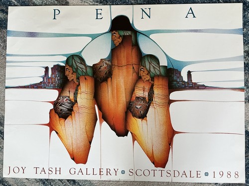 Amado M Peña 1988 impresión “Los Tres Elegantes” 28”L X 38”W - Imagen 1 de 5